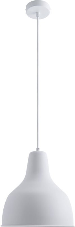 Pendelleuchte Hängelampe Esszimmer Küchenlampe Hängend Esstischlampe E27 Weiß, 1-flammig + ST64 Bernstein 720 Lumen - Pa...