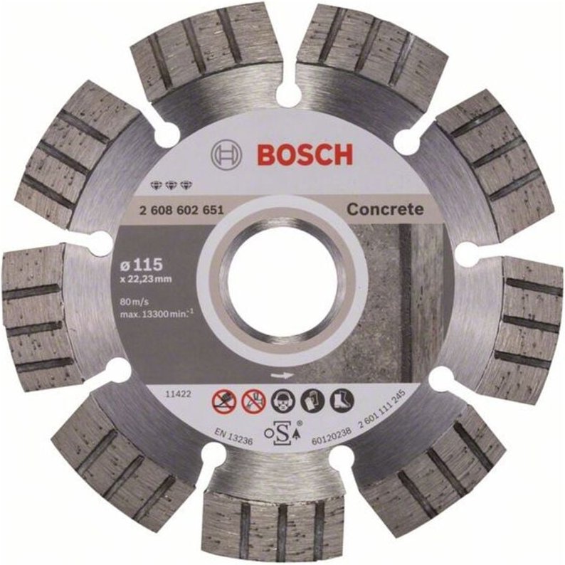 Bosch - Diamanttrennscheibe Best for Concrete, 115 x 22,23 x 2,2 x 12 mm
