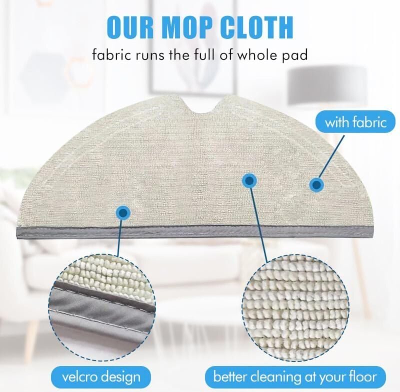 Dreame D9 Staubsauger-Teile-Zubehör-Set, einschließlich 1 Hauptbürste, 6 Seitenbürsten, 4 Filter, 4 Reinigungstücher, 2 ...