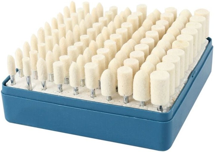 100 StüCk Schleifscheibe Wollfilz Polieren Schleifkopf 3 mm PolierzubehöR