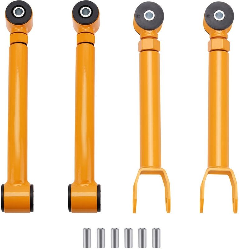 4 Stück vorderer oberer und unterer verstellbarer Querlenker for Jeep Wrangler tj 1997-2006 Cherokee Einstellbare obere ...