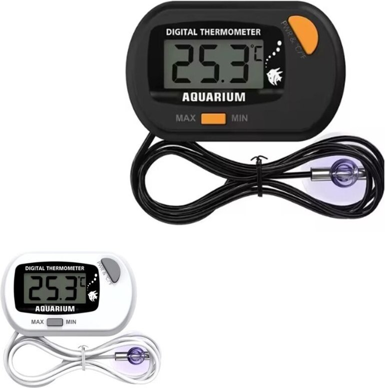 Digitales Lcd-Thermometer Für Temperaturmessung In Meerwasseraquarien Und Terrarien Mit 1-Mete