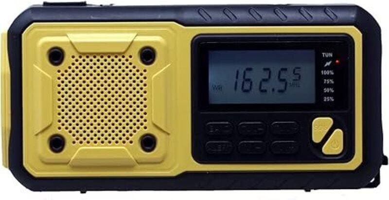 Digital Notfall Radio AM/FM NOAA Wetterwarnung 4-Wege angetriebene Solar Kurbel Radio Empfänger mit LED Taschenlampe und...