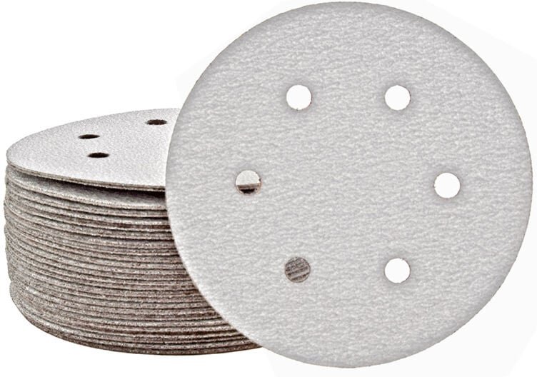 Shark Klett-Schleifscheiben, 150 mm, 6-Loch, f. Exzenterschleifer, Normalkorund (50 Stk.) K240 - Miotools
