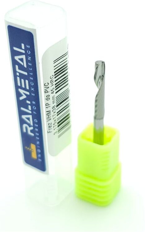 1-Nut-VHM-Fräser für PVC und Holz 3,175 x 17 x 38