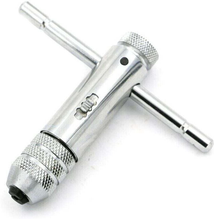Verstellbarer Gewindebohrer-Ratschenschlüssel mit T-Griff, Kapazität M5-M12, Gewindebohrer-Schneidschlüssel, Ratschen-Ge...
