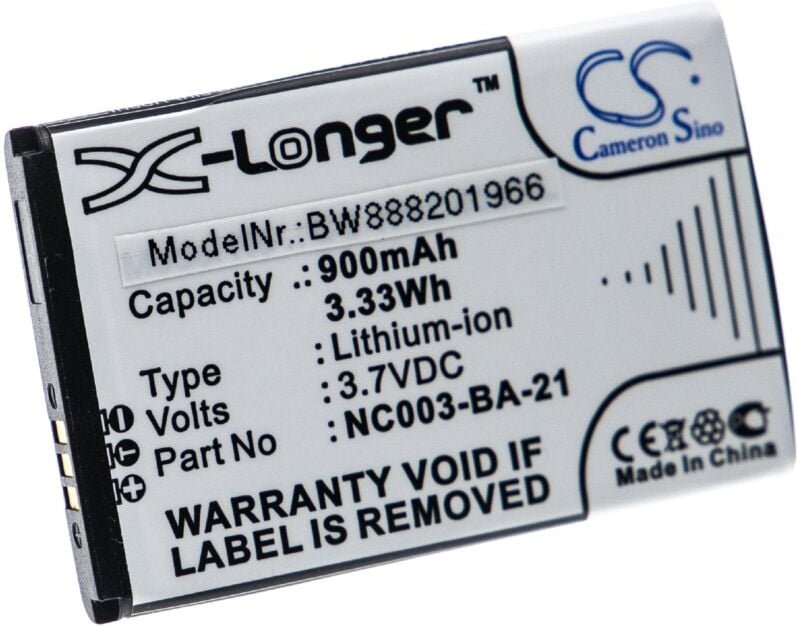 Vhbw - Akku kompatibel mit Sennheiser B4 rcs Kits Wireless Headset Kopfhörer (900 mAh, 3,7 v, Li-Ion)