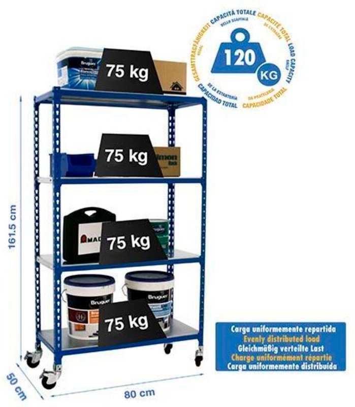 Simonrack SIMONCLICK MOBILE MINI Metallregal Blau Galva