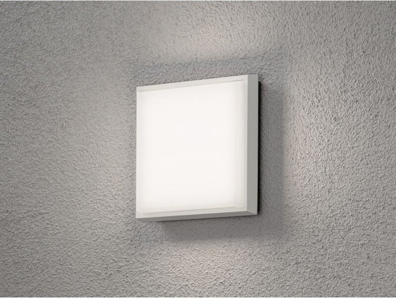 LED Wandleuchte / Deckenleuchte CESENA eckig, Alu weiß, 10 Watt, 900 Lumen