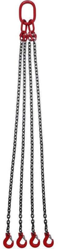 Hebezeug Kettengehänge 4 Strang Anschlagkette Hebewerkzeug G80 Alloy Steel Chains 5T Tragfähigkeit Schwerlastkette Hebes...