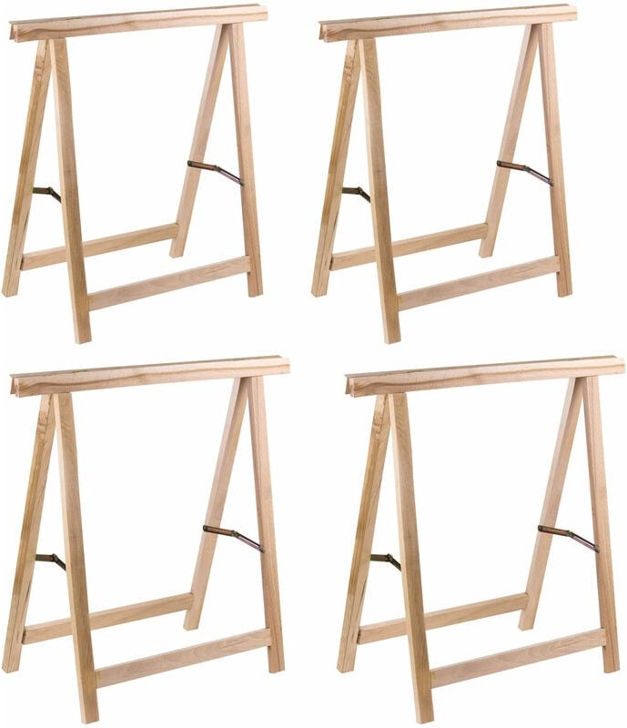 4 Stück Holz Klappbock Unterstellbock Gerüstbock Arbeitsbock Buche Last 100 kg