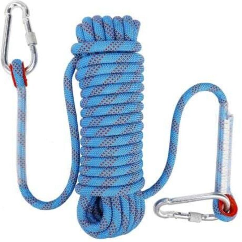 Thumbnail - 20 m Sicherheitsseil, geflochtenes Nylon-Sicherheitsseil, reißfestes Bergsteiger-Rettungsseil, Seil mit 10 mm Durchmesse...