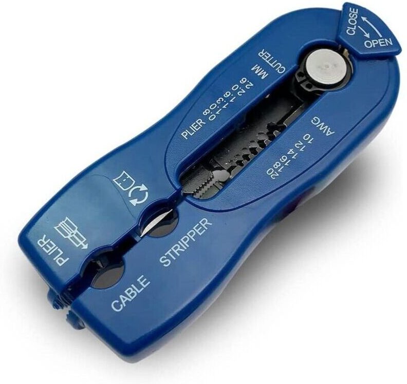 2-in-1-Abisolierzange für Drähte von 0,8 bis 2,6 mm – Präzisionsklinge für sauberes Abisolieren – Automatische Federöffn...