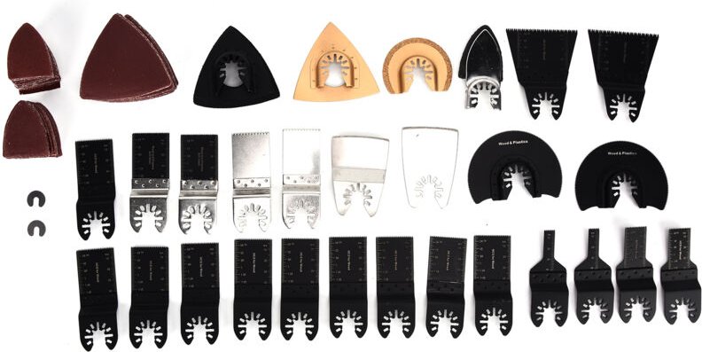 Oszillierendes Werkzeug-Sägeblatt-Set, Oszillierendes Multifunktions-Sägeblatt-Set aus Kohlenstoffstahl für Metall und H...