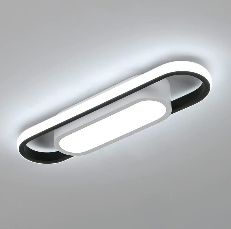 Goeco - led Deckenleuchte Modernes Design Kaltweiß 6000K Oval Deckenlampe Für Wohnzimmer Schlafzimmer Esszimmer Büro