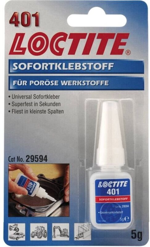 Universal-Sofortklebstoff Nr. 401 5 Gr. Flasche - Loctite
