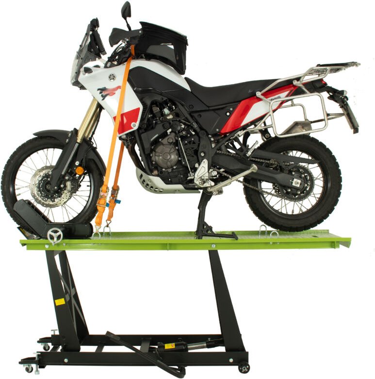 Motorradhebebühne hydraulisch 450 kg Breite 55 cm Montagerampe Montagebühne Heber Bühne schwarz/grün