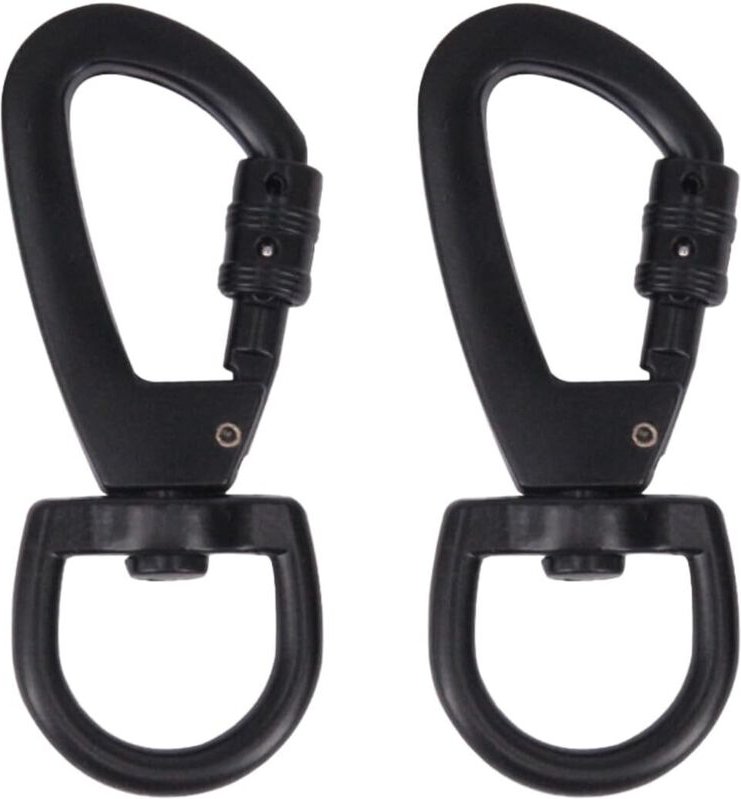 robuste Karabinerhaken aus Zinklegierung mit Drehgelenk, Schlüsselring, federbelasteter Karabinerhaken