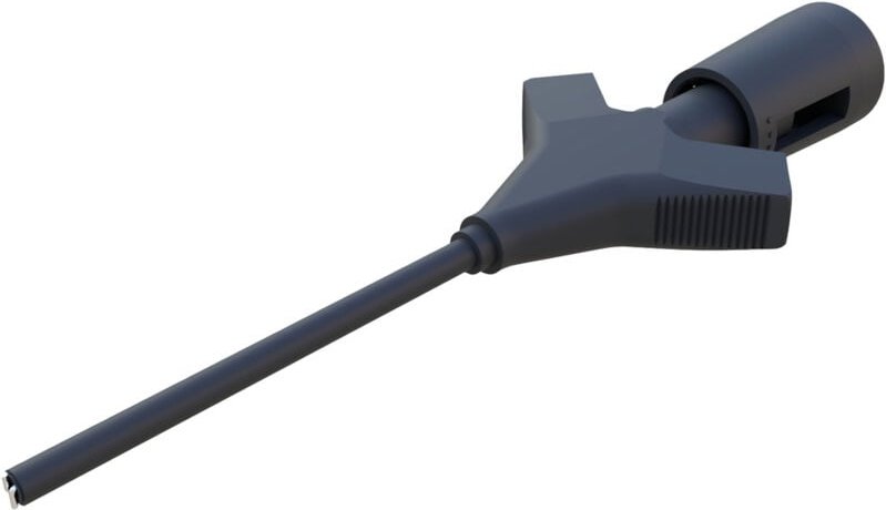 SKS Hirschmann MICRO-KLEPS sw Krokodilklemme Steckanschluss 0.64 mm Ohne Messkategorie Schwarz