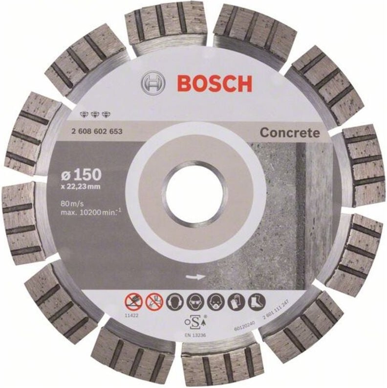 Bosch - Diamanttrennscheibe Best for Concrete, 150 x 22,23 x 2,4 x 12 mm