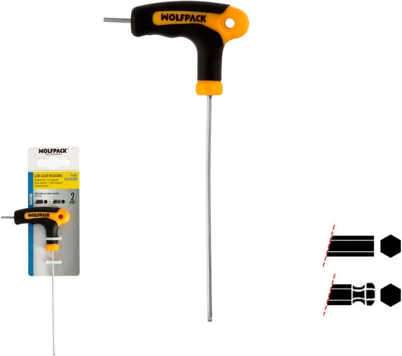 Inbusschlüssel mit Kugelgriff Form t 2,0 mm. mit Aufhänger