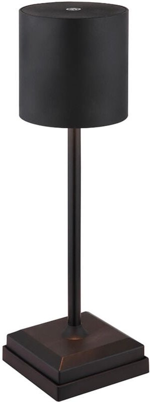 Tischleuchte Beistellleuchte Schlafzimmerlampe LED Touchdimmer Akku schwarz opal