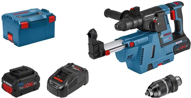Bosch Akku-Bohrhammer gbh 18V-26 f mit sds plus mit 2x 5,5 Ah + Lader in l-boxx