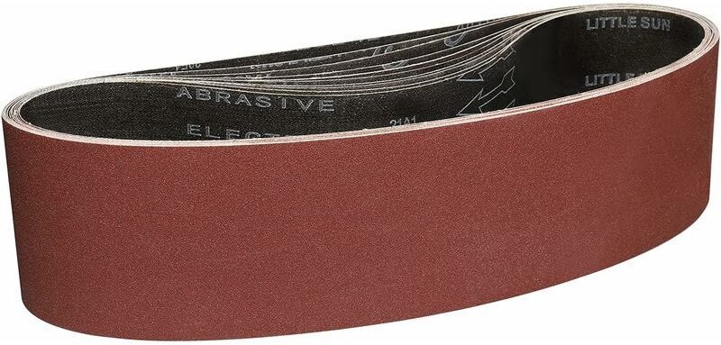 Thumbnail - Schleifbänder 100 x 610 mm – 10 Stück Schleifbänder mit Körnung 120 zum Schleifen und Polieren mit tragbaren Bandschleif...