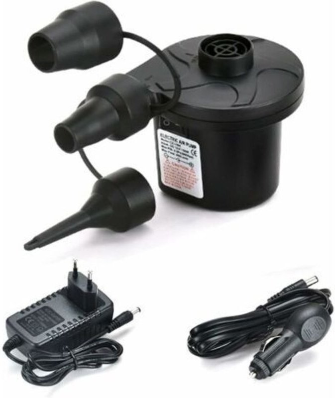 Elektrische Luftpumpe mit Aufblas- und Entlüftungsfunktion, elektrische Pumpe mit 3 Düsen zum Aufpumpen von Luftmatratze...