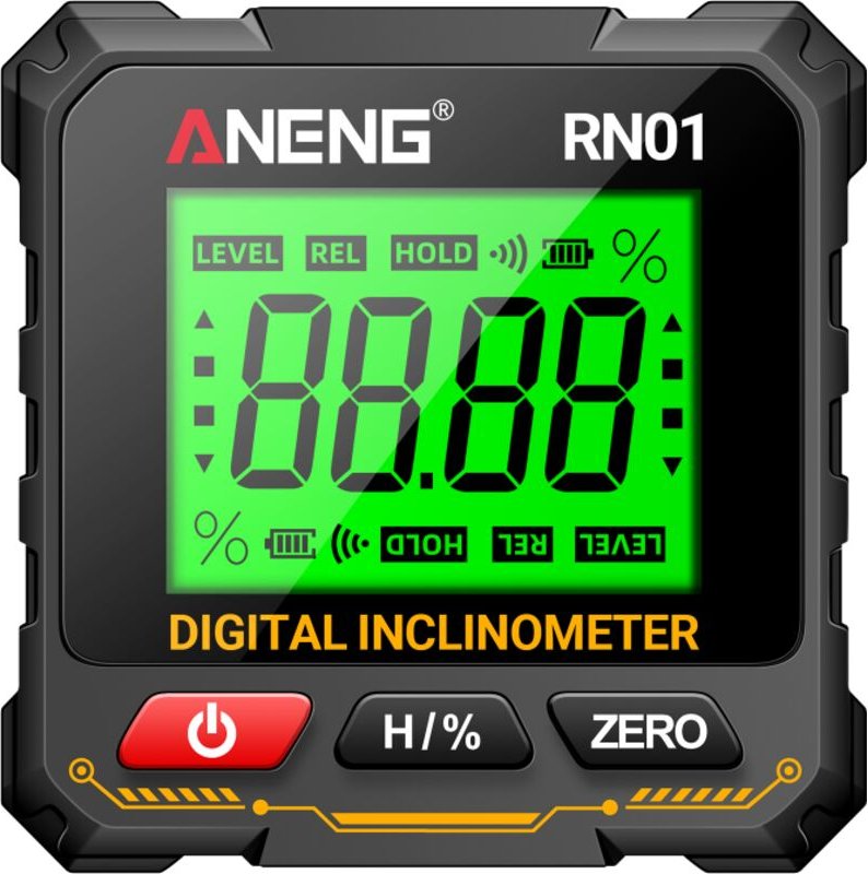 Livella elettronica righello digitale RN01 retroilluminazione goniometro inclinometro angolare precisione nero