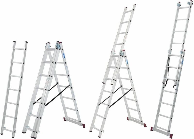 Krause CORDA Aluleiter Vielzweckleiter 4,2m Multifunktionsleiter Mehrzweckleiter