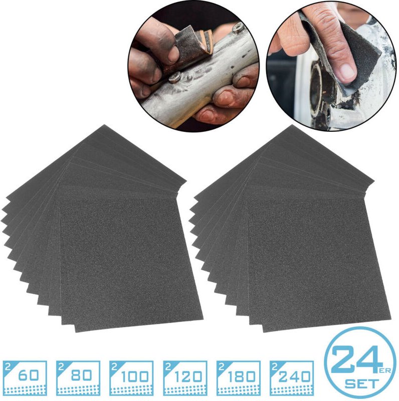 2 x Schleifpapier 12er Set Siliziumcarbid - Stahlwerk