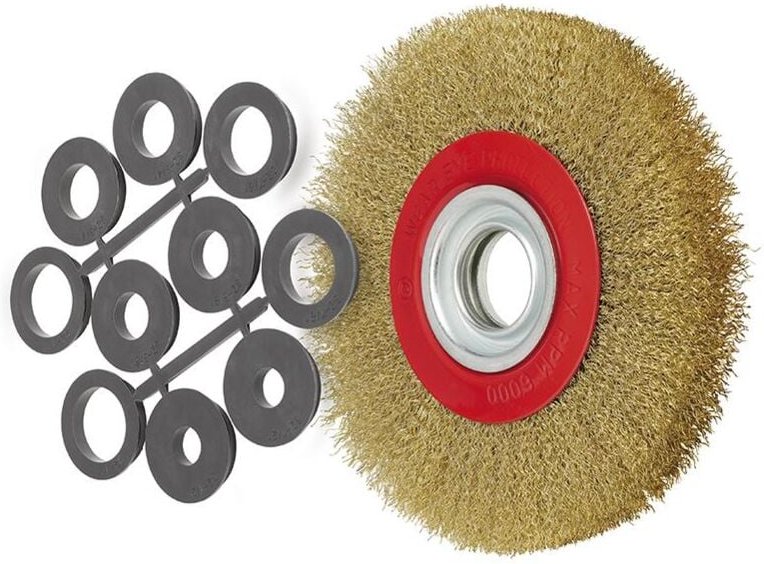 Rundburste 125 mm mit gewellten Stahlfasern fur Werkbank-Schleifmaschine