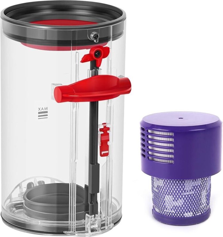 Transparenter Staubsammeltopf für Dyson V10 SV12 SV13 SV27 Staubbehälter, Enthält HEPA-Filter, für Dyson Staubsauger Zub...