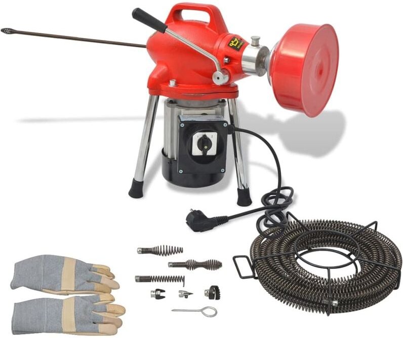 vidaXL Rohrreinigungsmaschine 250W 12,5mx16mm / 4,5mx9,5mm