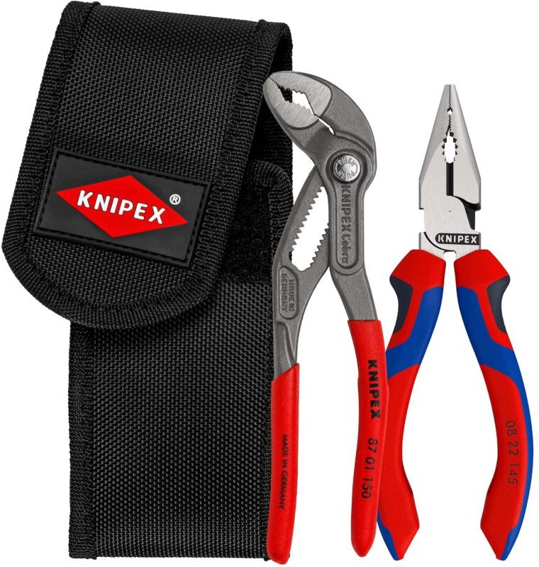 Thumbnail - KNIPEX 00 20 72 V06 Mini-Zangenset in Werkzeuggürteltasche 1 x 08 22 145, 1 x 87 01 150 160 mm