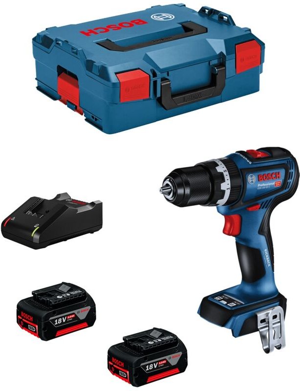 Bosch Akku-Schlagbohrschrauber gsb 18V-90 c, 2x gba 18V 5.0Ah in l-boxx