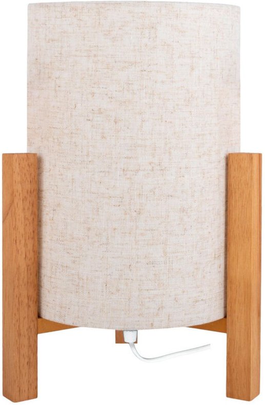 Naeve MATILDA 32cm zylindrische Tischlampe Natur 1xE27