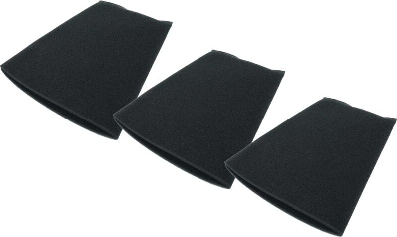 vhbw 3x Staubsaugerfilter kompatibel mit Thomas Power Pack 1616 Staubsauger - Schaumstofffilter Schwarz