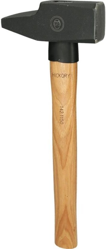 Schlosserhammer, Hickory-Stiel, französische Form, 1500g