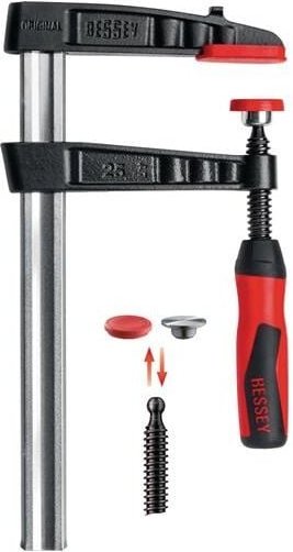 Temperguss-Schraubzwinge TG-2K Spannweite 300 mm Ausladung 140 mm 2-Komponentengriff 32 x 10 mm - Bessey