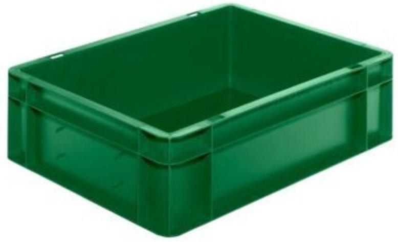 Transportstapelbehälter L400xB300xH120mm grün pp Seitenwände geschlossen