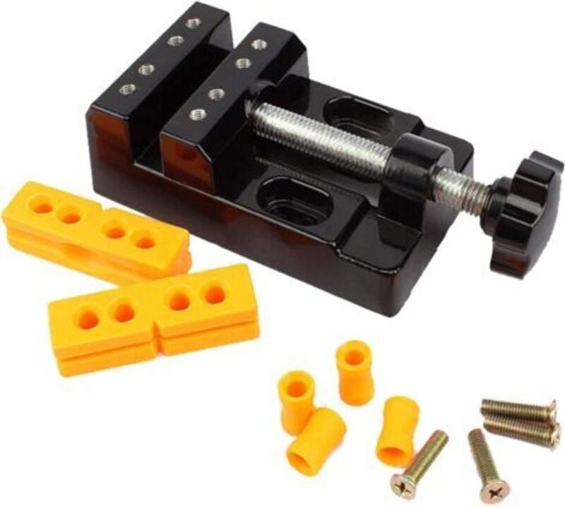 Mini-Tischschraubstock, 57 mm Mehrzweck-Flachzange aus Aluminiumlegierung mit Bambusgelenken, Mehrzweck-Klemmblock zum S...