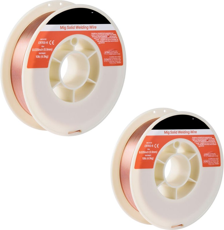 Mophorn MIG-Schweißdraht 0,9 mm, Massivdraht ER70S-6, Schutzgasdraht, 4,5 kg Rolle aus Baustahl mit hohem Desoxidationsm...