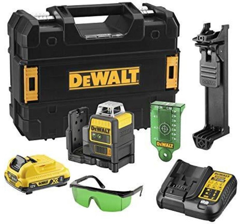Dewalt - Kreuzlinienlaser DCE0811D1G (grün) 360° Laser mit Akku + Lader im Koffer