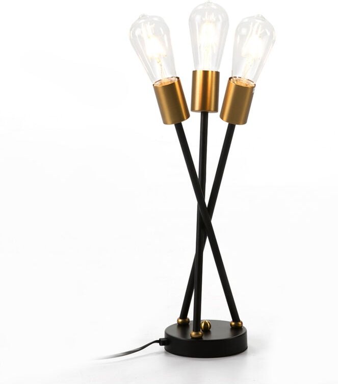 Tischlampe 20X20X45 Metall Schwarz/Gold