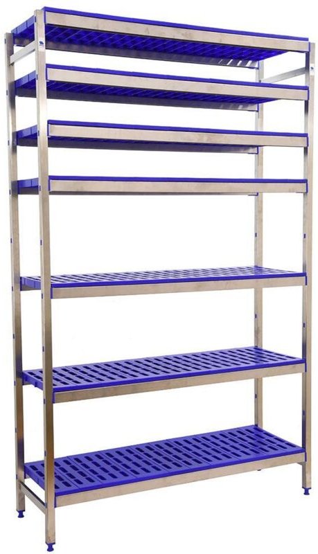 Simonrack Moderne Edelstahlregal A.INOX Blau 7 Ebenen