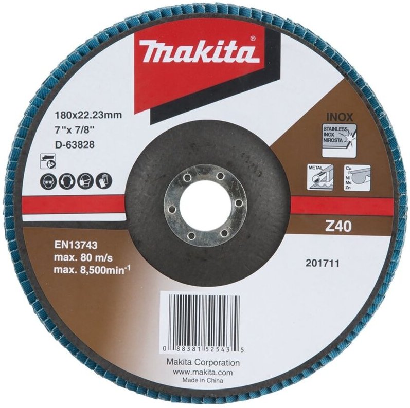Fächerschleifscheibe 180mm Z40 - Makita