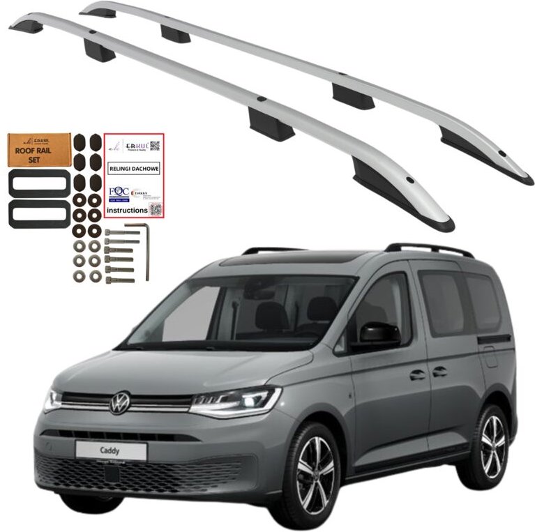 Dachreling für Volkswagen Caddy und Ford Transit Connect (Langversion) ab 2020 (massiv)