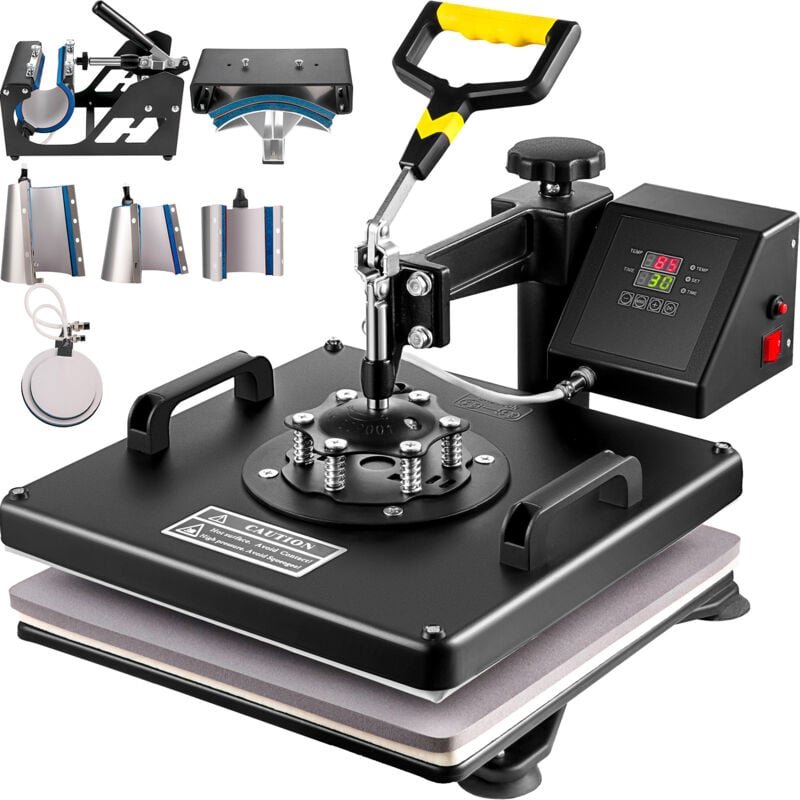 Thumbnail - 8-in-1-Hitzepresse, 38 x 38 cm, multifunktionale Wärmeübertragungspresse 15 x 15 Zoll für T-Shirts, Tassen, Hüte, Teller...